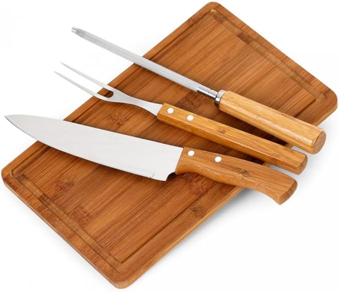 Kit Churrasco (Tábua + Faca e Garfo)