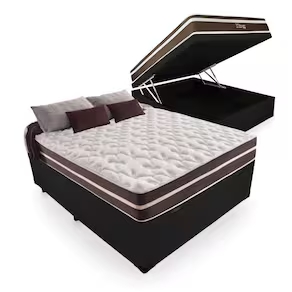 Cama Box Baú Casal + Colchão